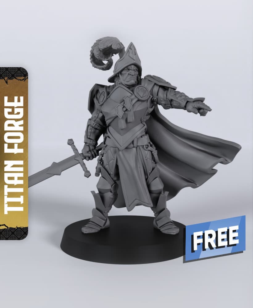 City Watch Sergeant - With Free Dragon - 5e DnD Inspired for RPG and Wargamers 3d model