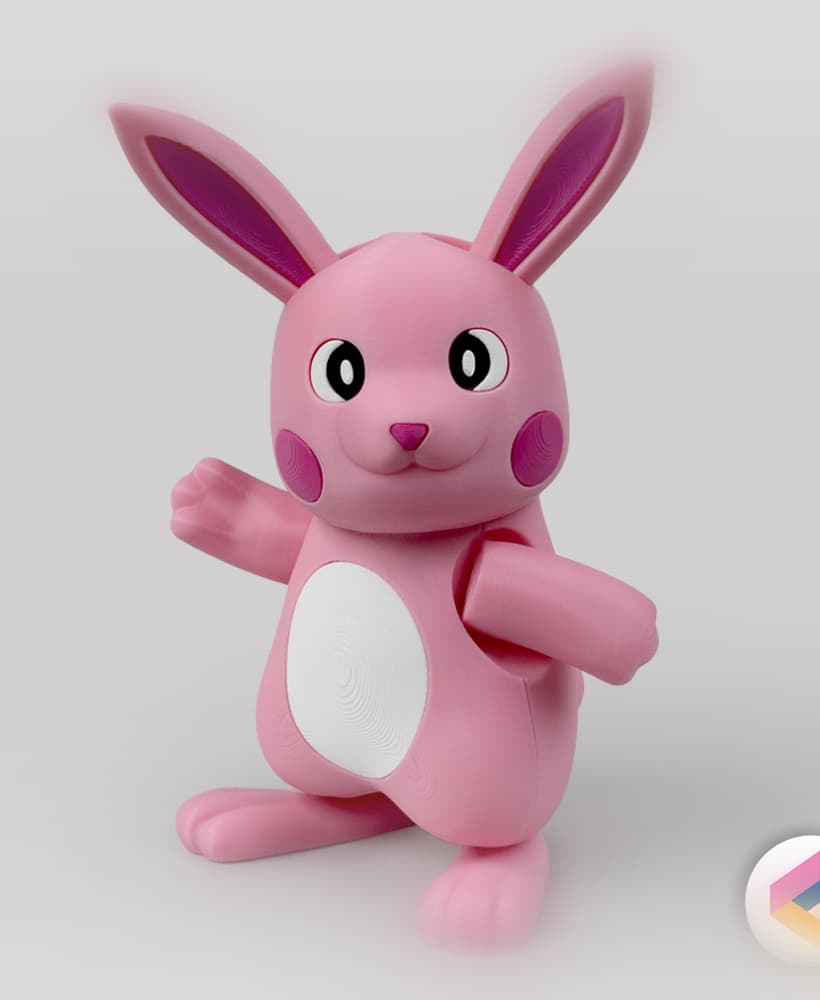Foldable Easter Bunny based on Pikachu 3d model