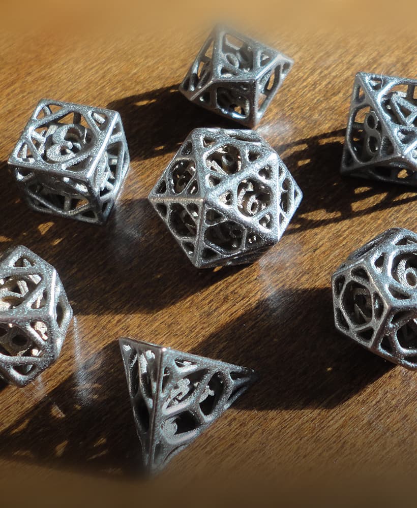 Cage Dice Set with Decader 3d model
