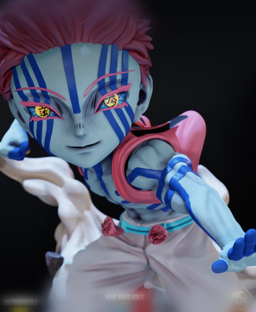 Akaza Demon Slayer Chibi - Premium Collectible 3d model