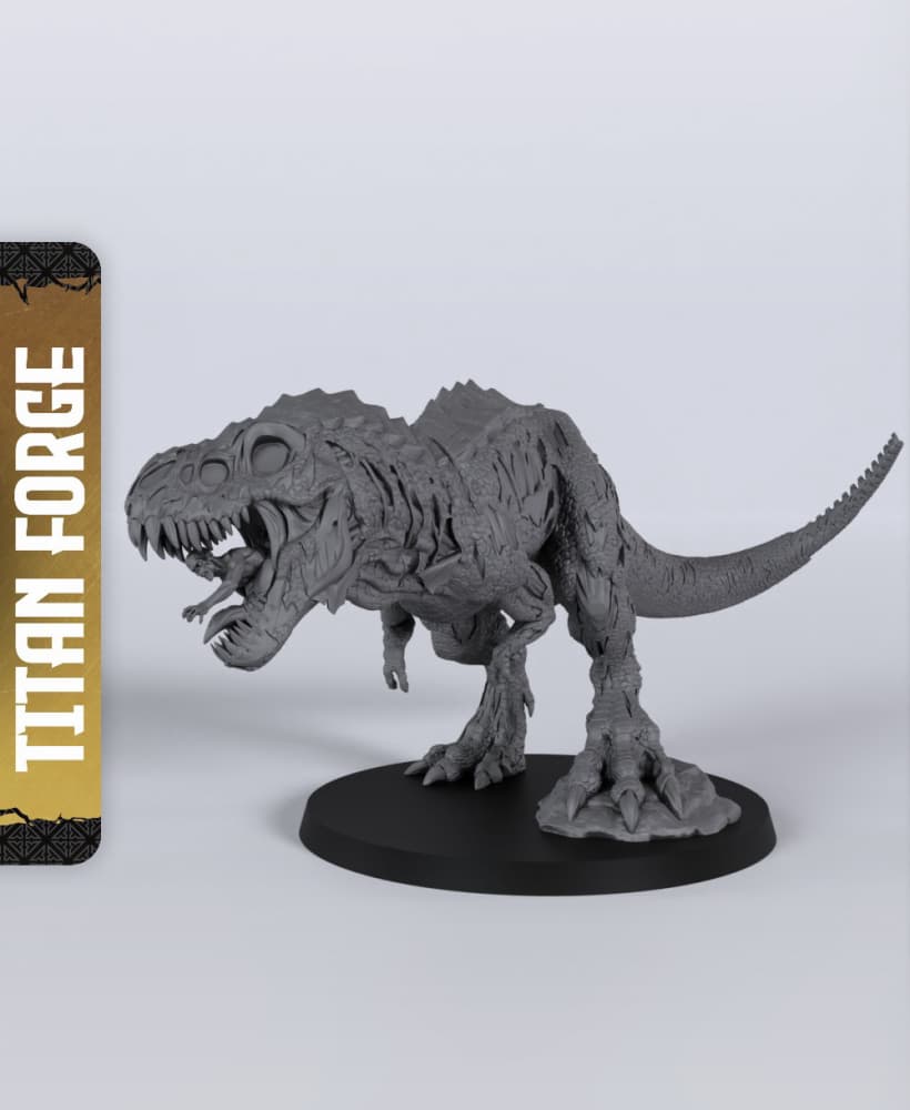 Zombie Tyrannosaurus - With Free Dragon - 5e DnD Inspired for RPG and Wargamers 3d model