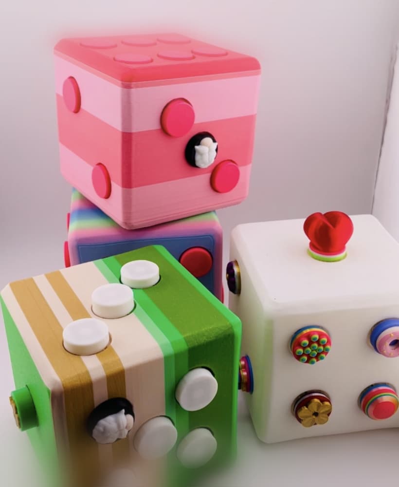 Super Duper Dice Clicker Fidget for Cool Kids 3d model