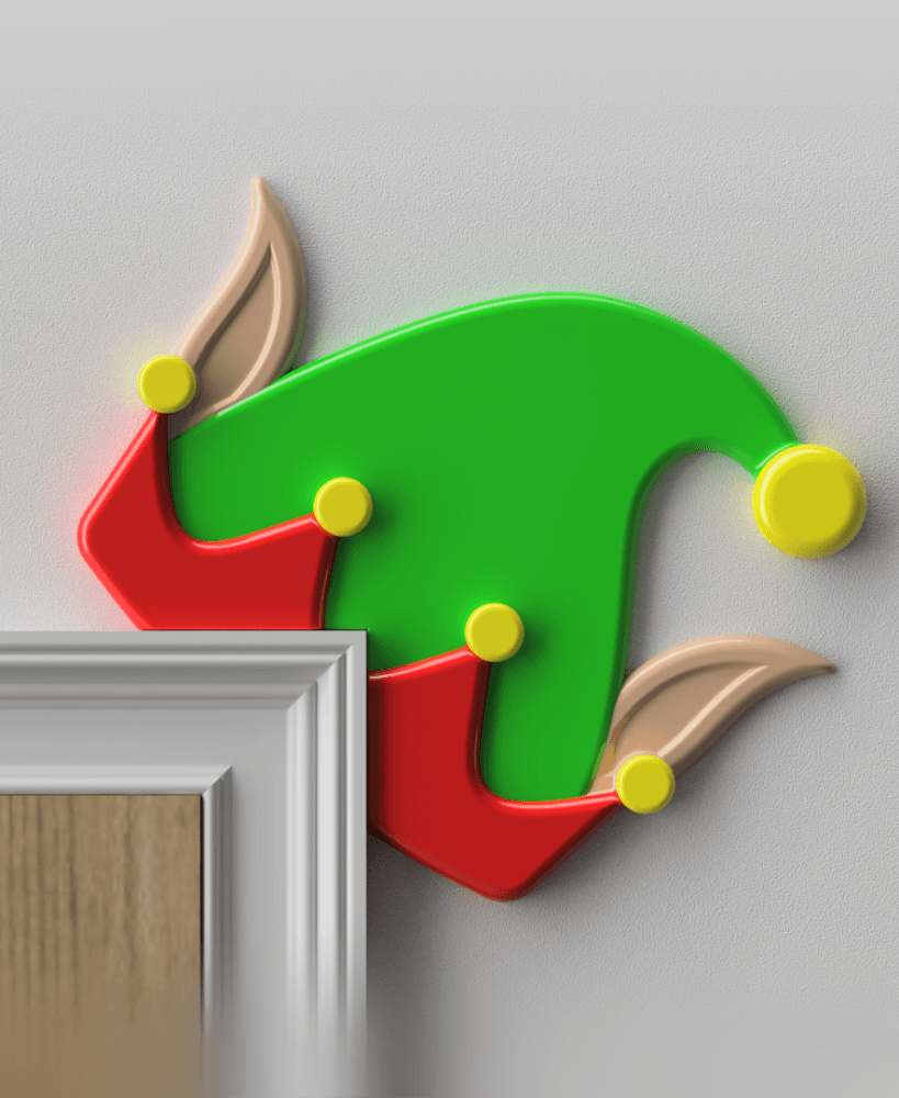 Elf Hat Door Topper 3d model