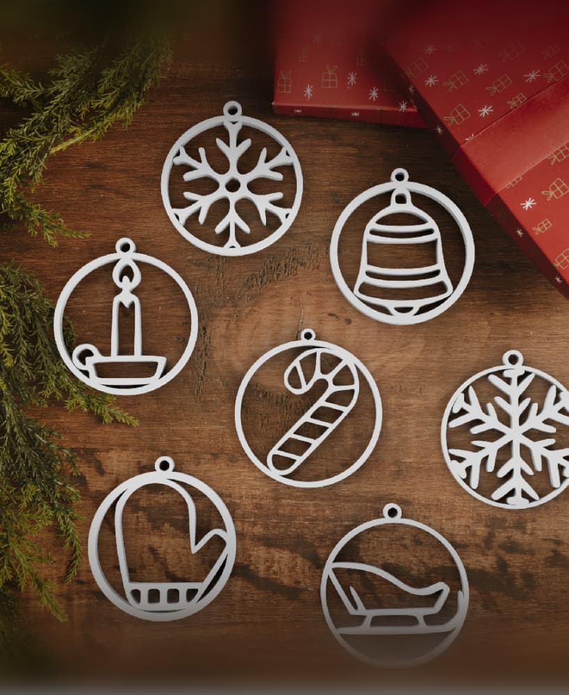 7 pcs. Christmas Ornaments, Mini Bundle Tree Decoration, Christmas Decor Set, Gift and Surprise for 3d model