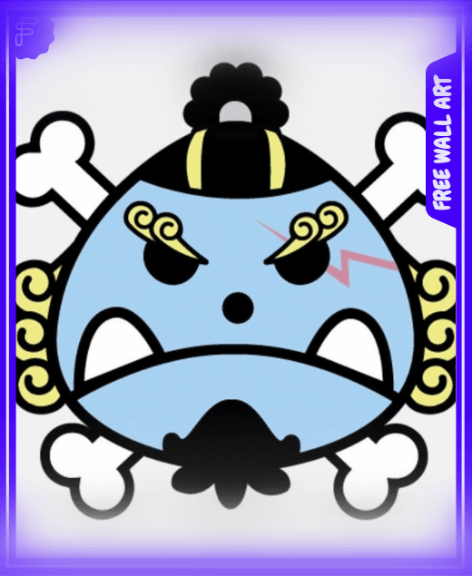 Jinbe Skull - FREE wall art 3d model