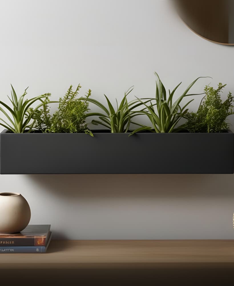 Modern,Minimalist Wall-Mounted Rectangular Planter 3d model