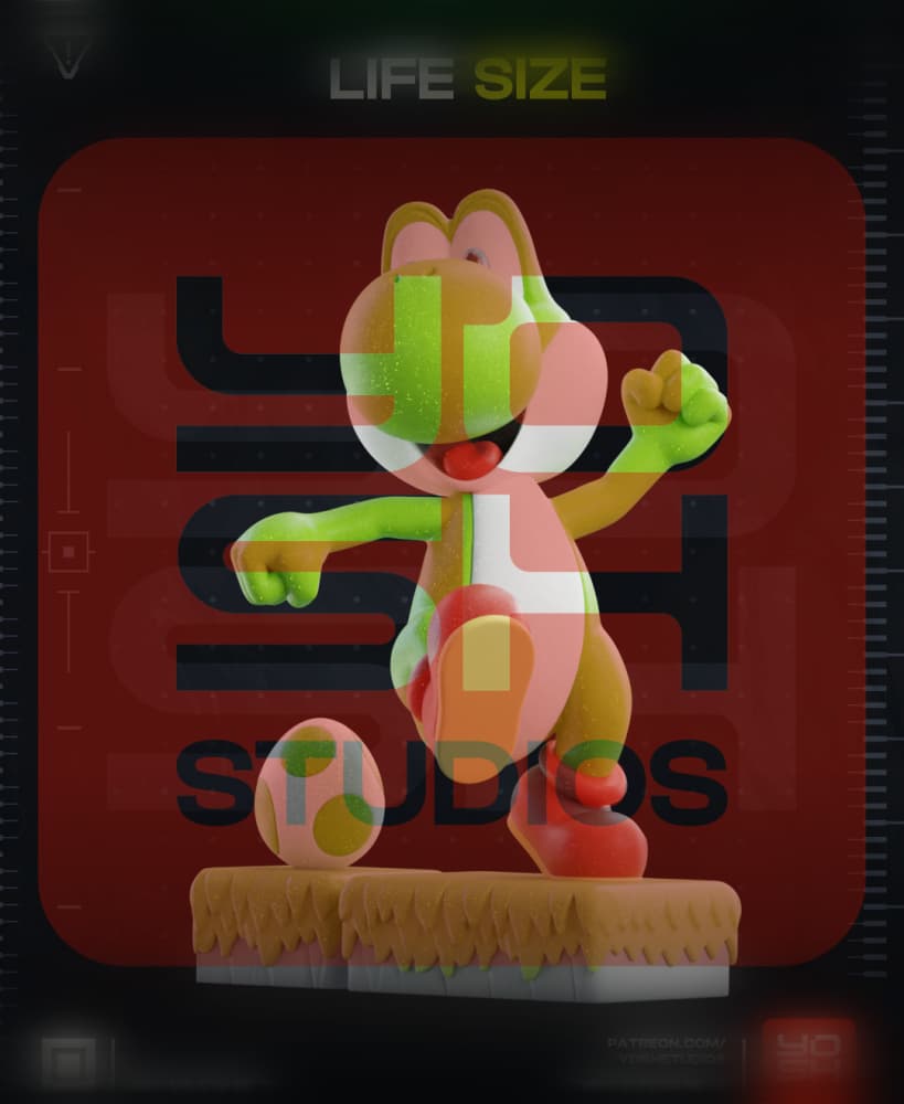 Life Size Green Dino V2 3D Printer STL file 3d model