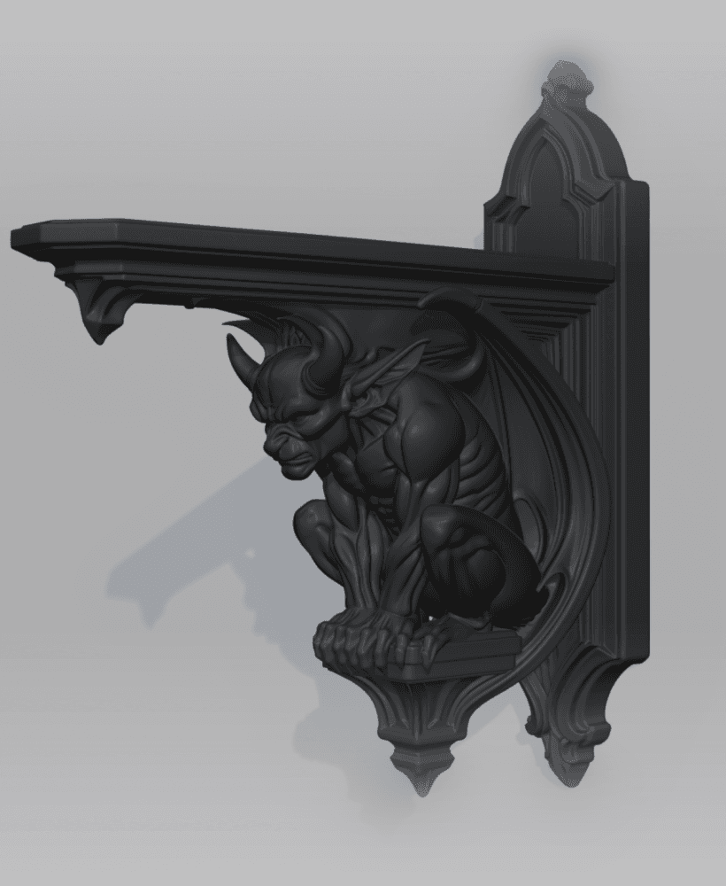 Gargoyle Corbel Shelf Bracket 3d model