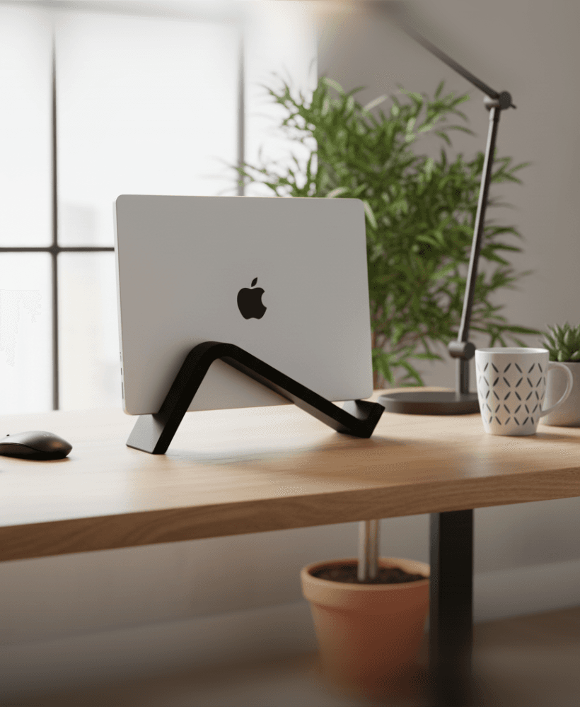FlipDock – Dual-Mode Laptop Stand (Vertical & Open Use) 3d model