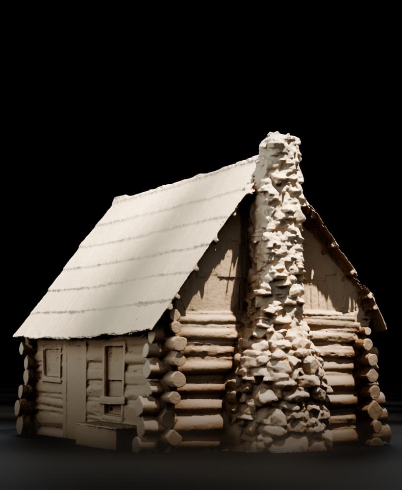 Yosemite Historic Mountaineers Cabin (HO Scale STL) 3d model