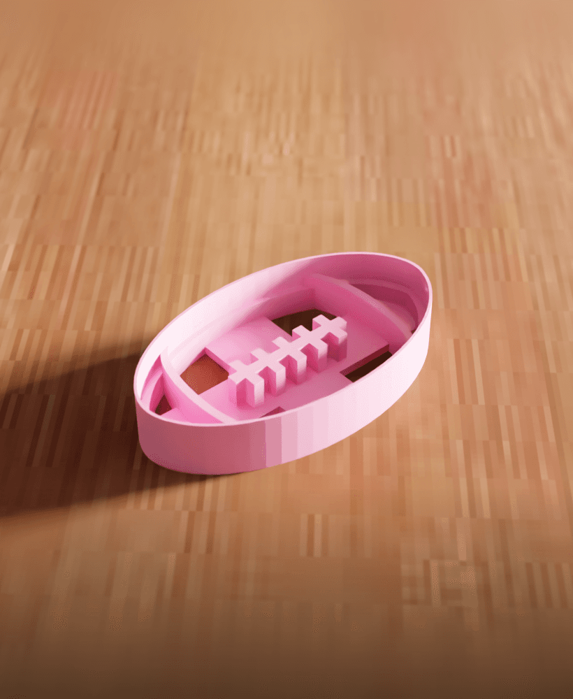 American Football Cookie Cutter Stamp Utensil 3d model