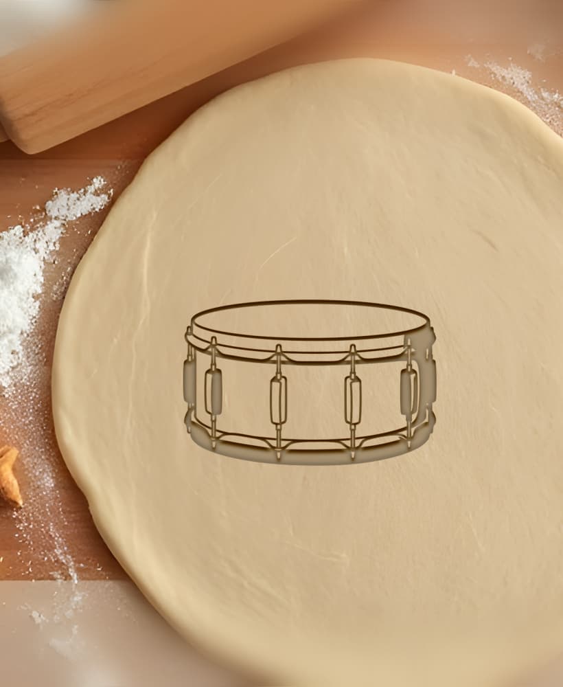 Drum Cookie Cutter, Biscuit Cutter 3d model