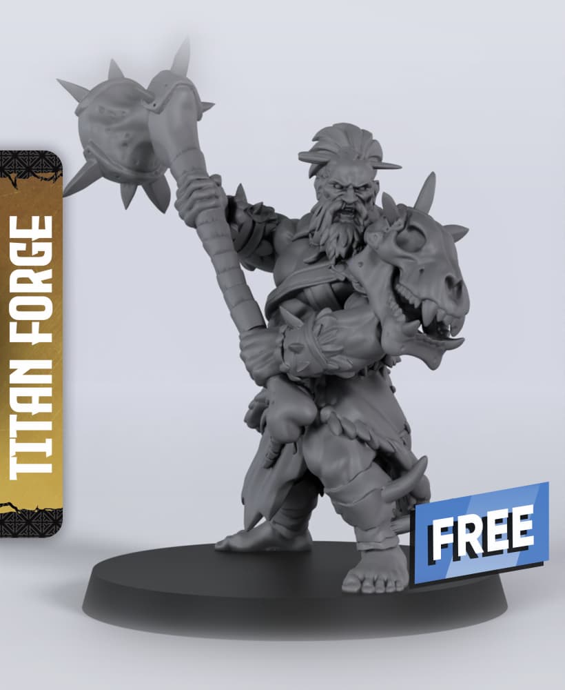 F Kairn Warmonger - With Free Dragon - 5e DnD Inspired for RPG and Wargamers 3d model