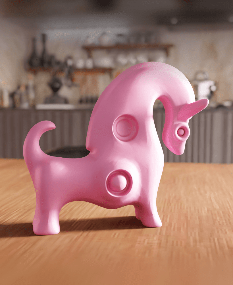 Abstract Horse Unicorn Toy 3d model