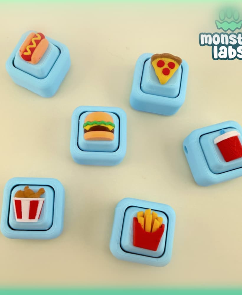 Keycap Keychain Food Bundle 1 3d model