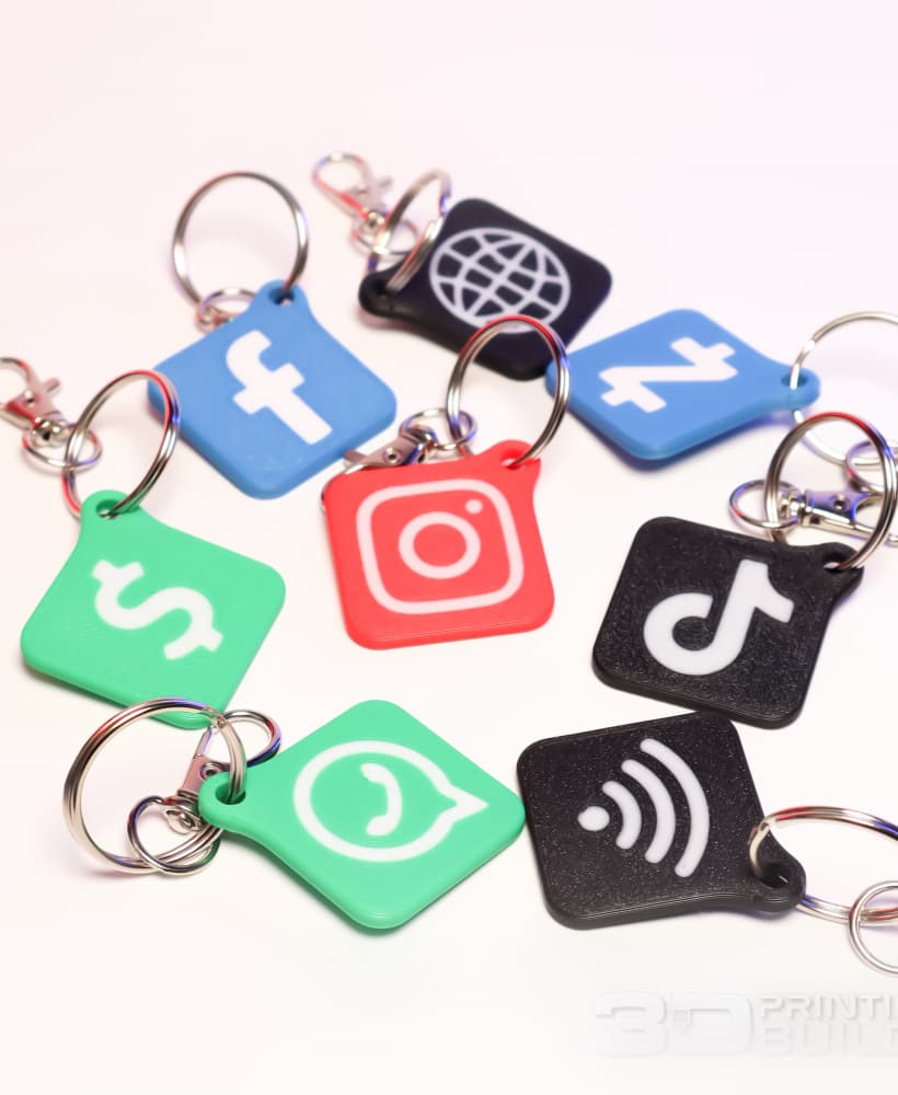NFC Tag Keychain Bundle 01 3d model