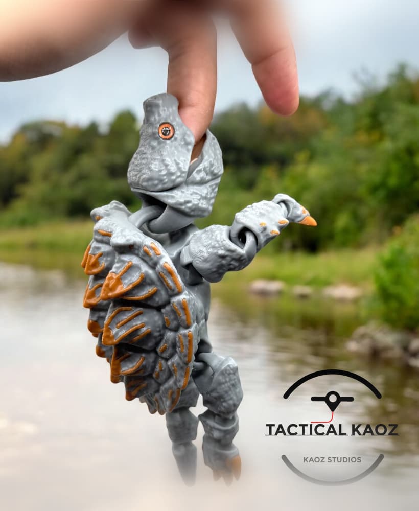 Articulated Alligator Snapping Turtle | Pre-Painted + Optional 6mm Glass Eye Version 3d model