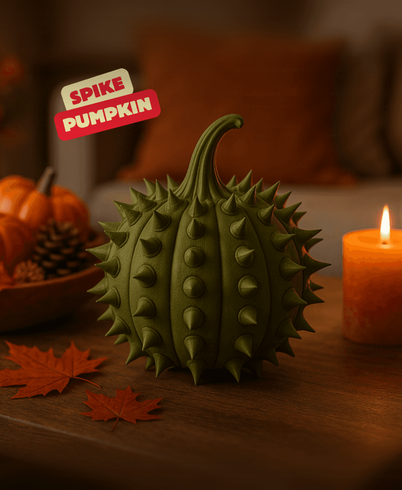 SPIKES PUMPKIN / NATURE AUTUMN DESIGN / ABSTRACT DECOR 3d model