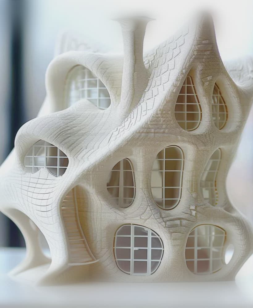 AI-generated elf house 3d model