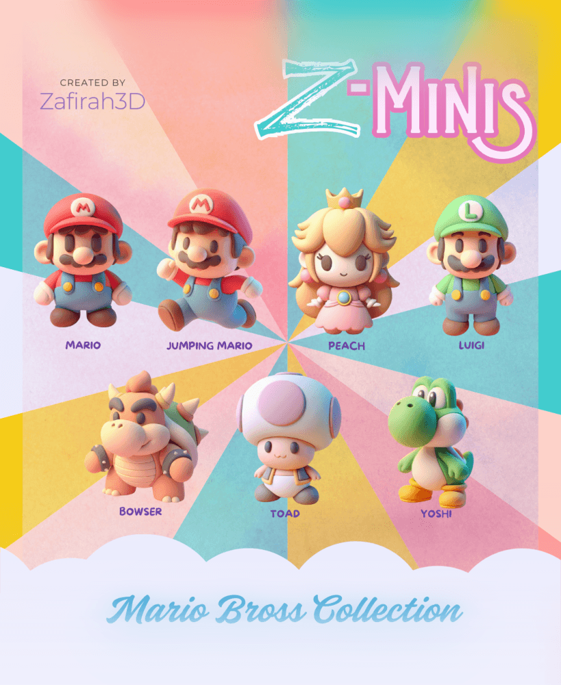 Z-Minis Mario Bross Collection 3d model