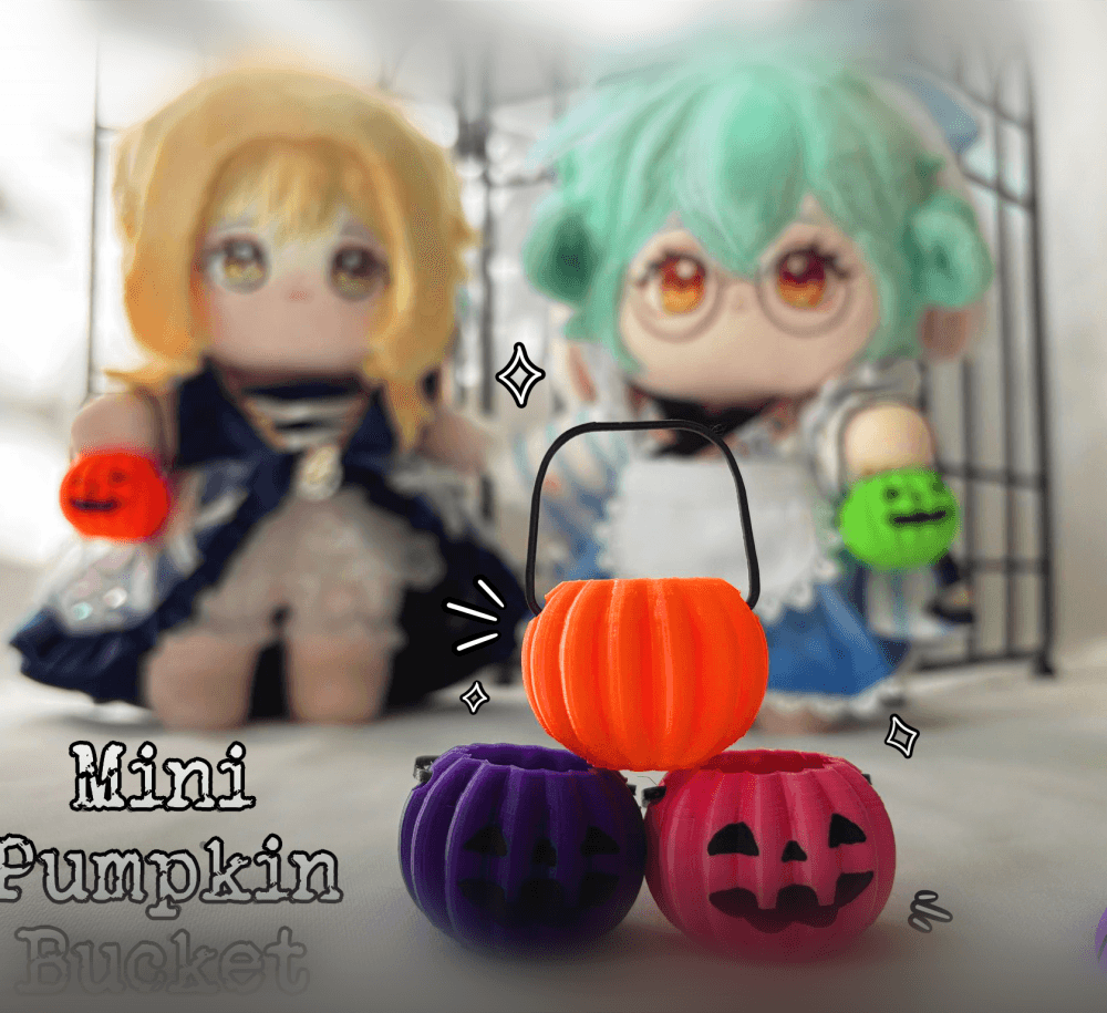 Mini Pumpkin Bucket 3d model