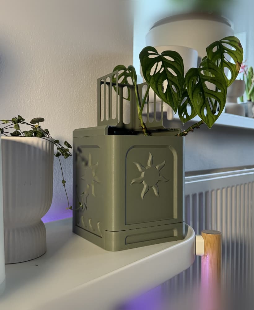 Planter/ pot - Sun and Waves 3d model