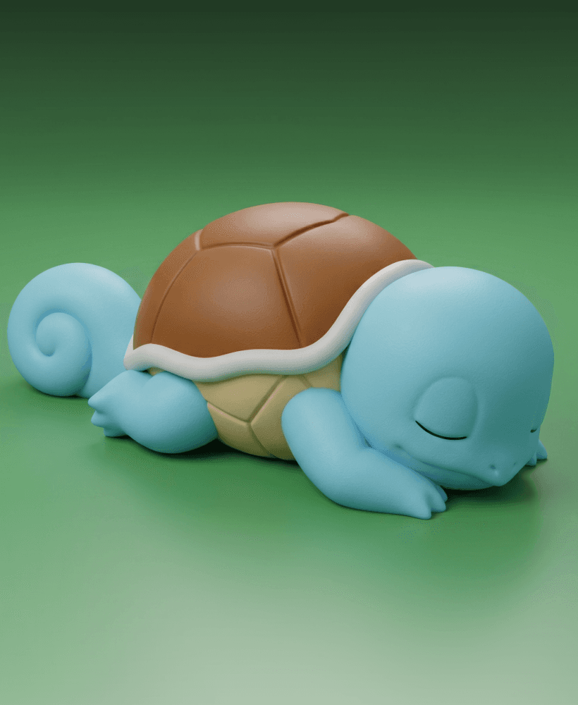 The Squirtle Sleeping Desk Series: #3 3d model