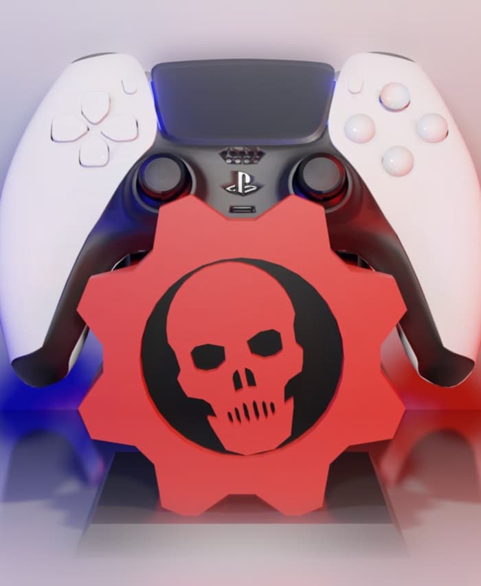 Gears of War Logo Controller Stand 3d model