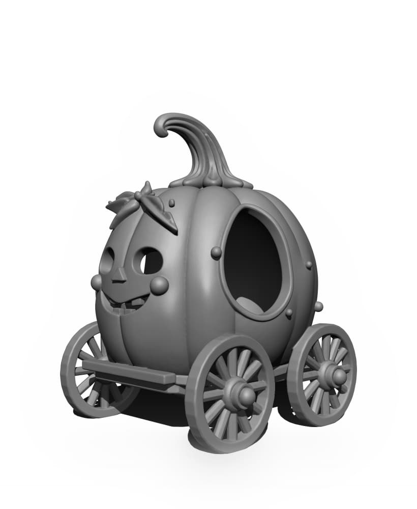 Pumpkin wagon 3d model