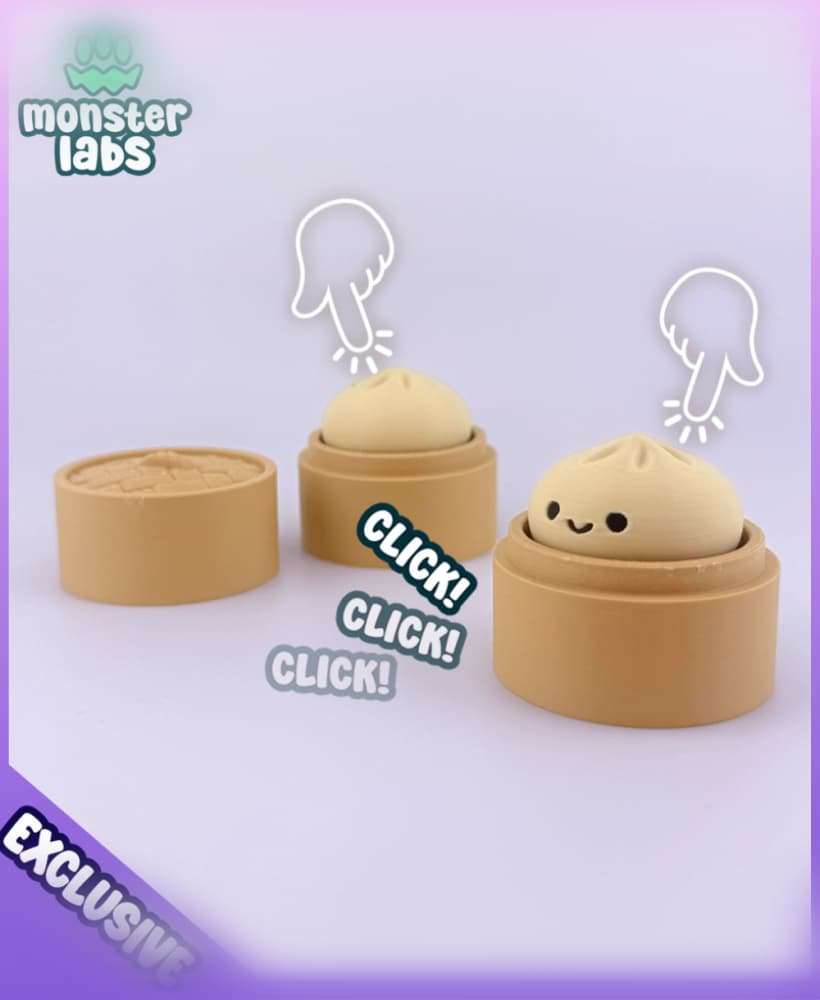 EXCLUSIVE: Dumpling Fidget Clicker Keychain 3d model