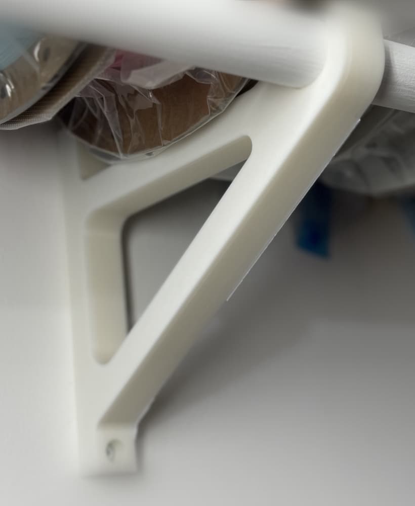 Wall-Mounted Filament Shelf Bracket – Efficient Filament Storage Solution 3d model