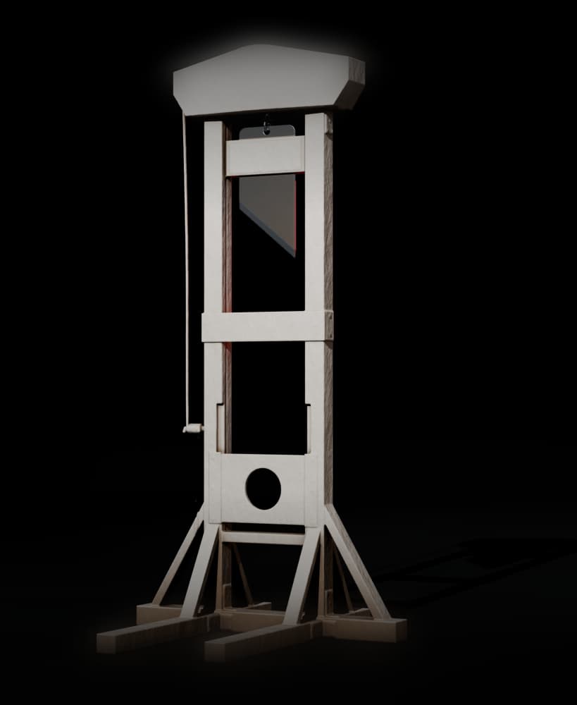 Medieval Town Square Guillotine | 28mm/32mm Heroic 3d model