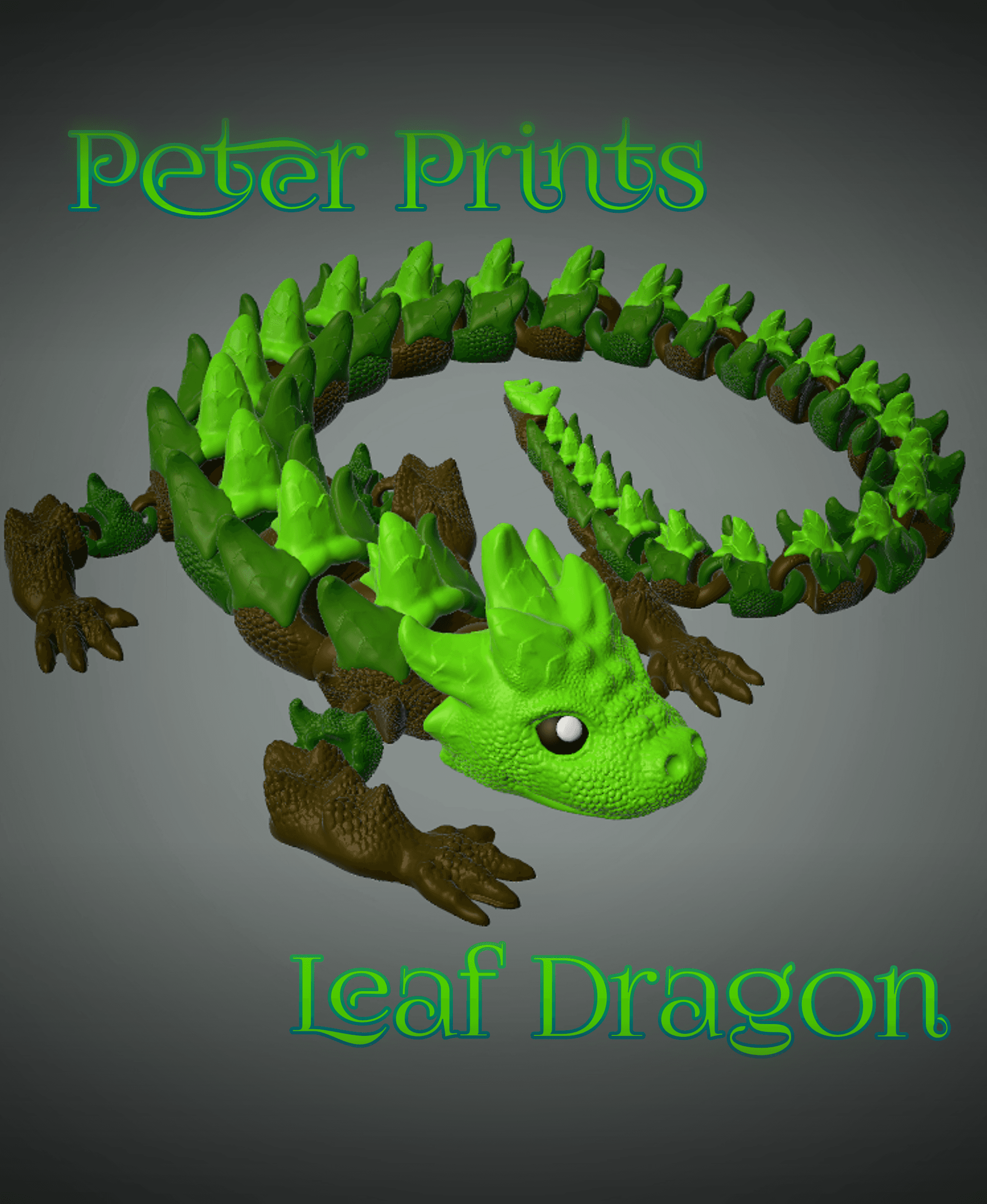 Leaf Dragon - Fully Articulated Dragon 3d model