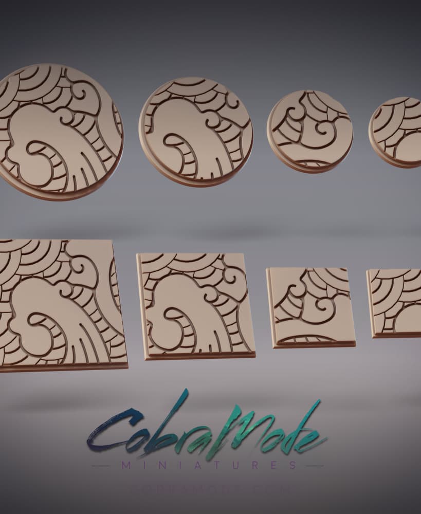Cloud Inlay Base Pack (8pcs) - Round and Square Versions 3d model