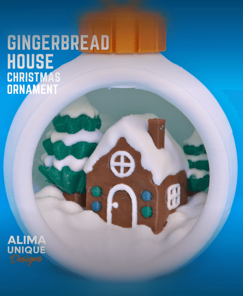 Gingerbread House Christmas Ornament Decor 3d model