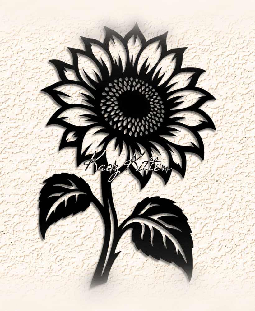 garden-sunflower WALL ART HOME DECOR 3d model
