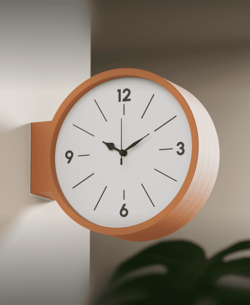 ORBI - Circular Double Side Wall Clock - Dulton style 3d model