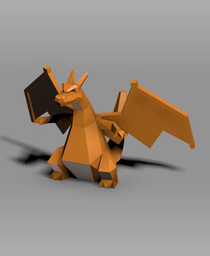 (BETA) Low-poly Charizard 3d model