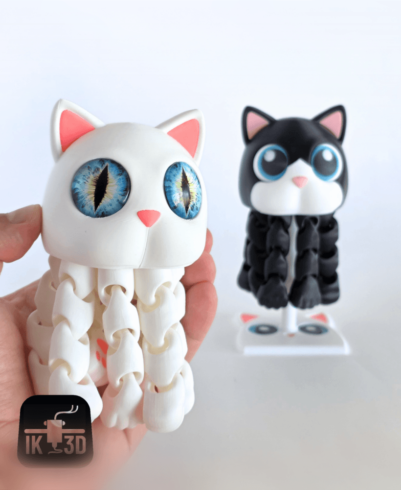 Flexi Jelly Cat / Multiparts / No Supports / 3MF Included 3d model