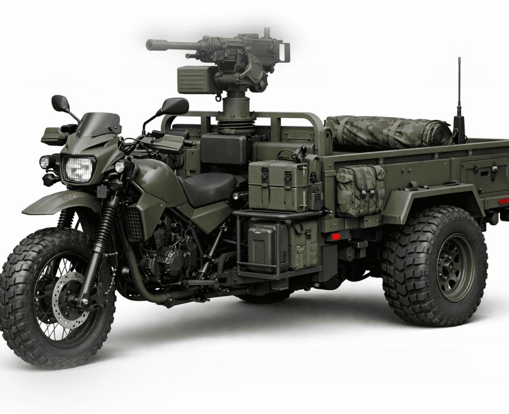 Military Tactical Trike Bike 3D Model 3d model