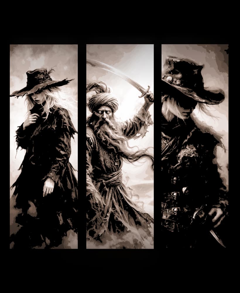 The sands of the desert can hide many figures and secrets - set of bookmarks 3d model