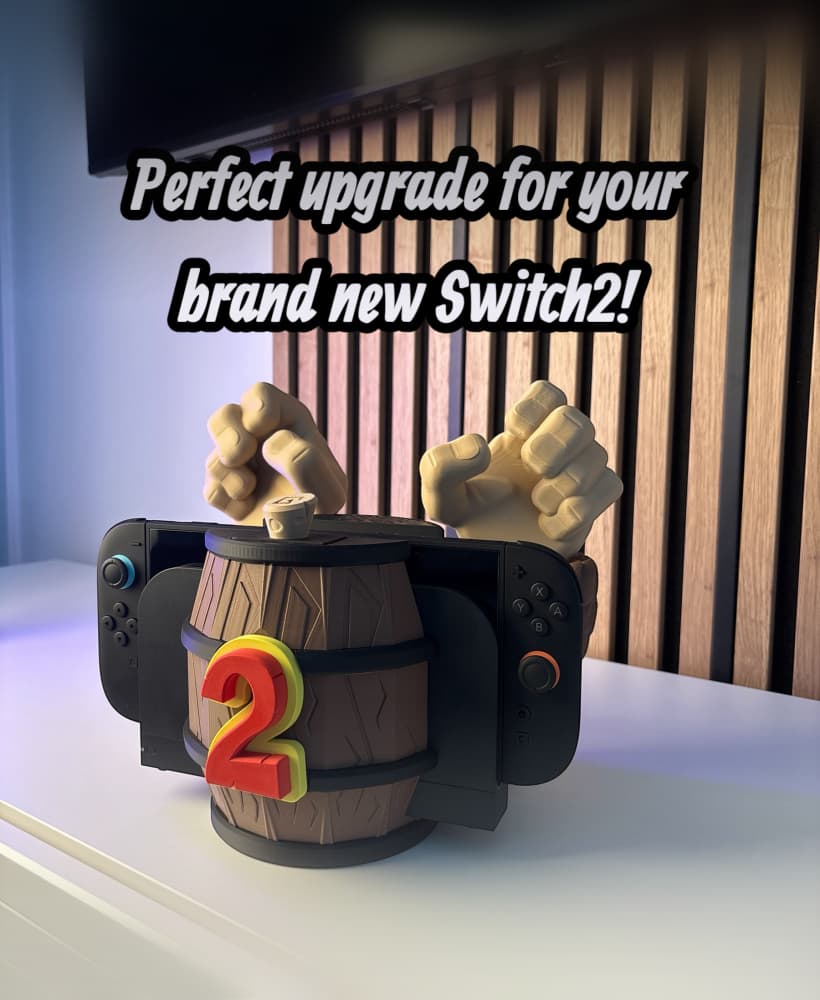 Switch2 Docking Station Stand - Inspired by Donkey Kong - Fan Art 3d model