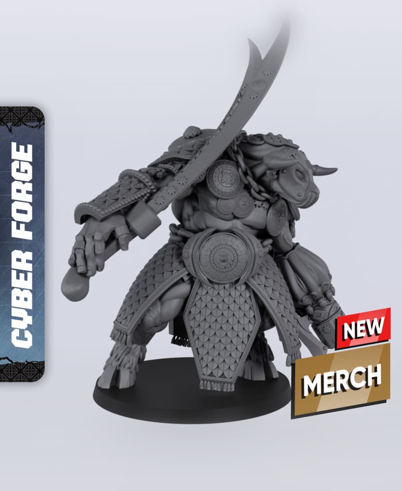 Demir Bull - With Free Cyberpunk Warhammer - 40k Sci-Fi Gift Ideas for RPG and Wargamers 3d model