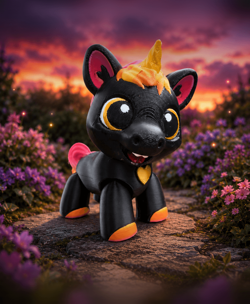 Ember the Dark Unicorn – Wiggle Budz 3d model