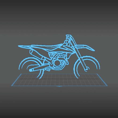 Moto Cross - Wall Art 3d model