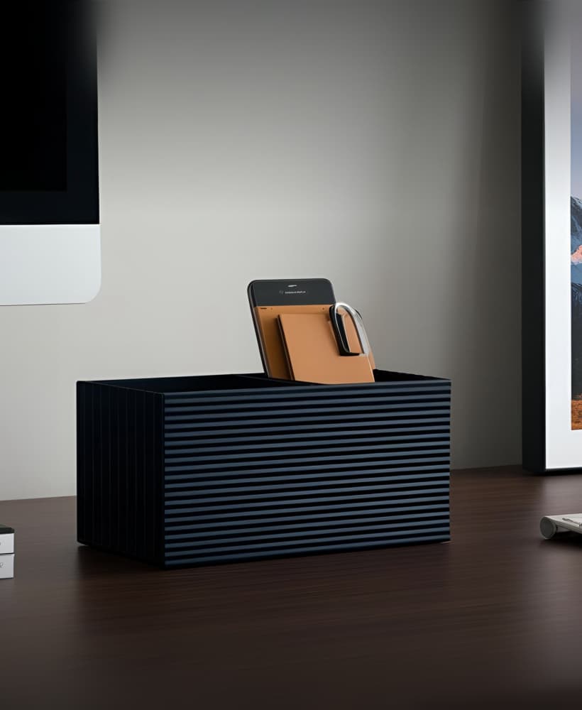 Modern Design Office Organizer With Ribbed Surface 3d model