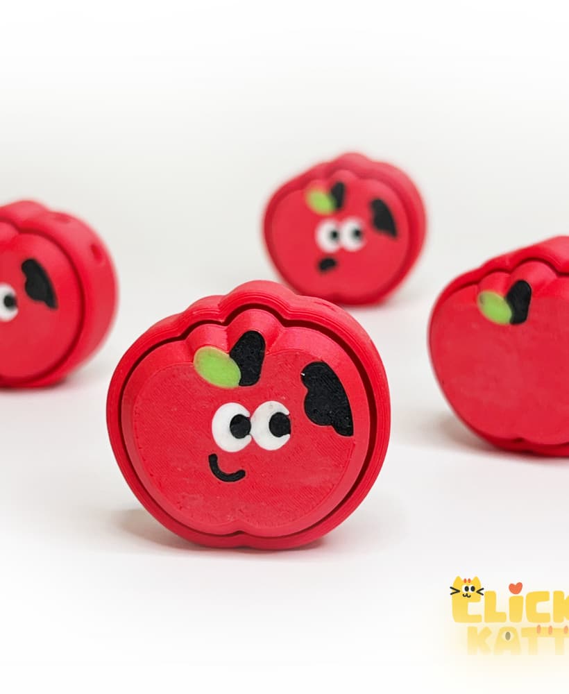 Apple - Clicker Fidget Toy Keychain 3d model