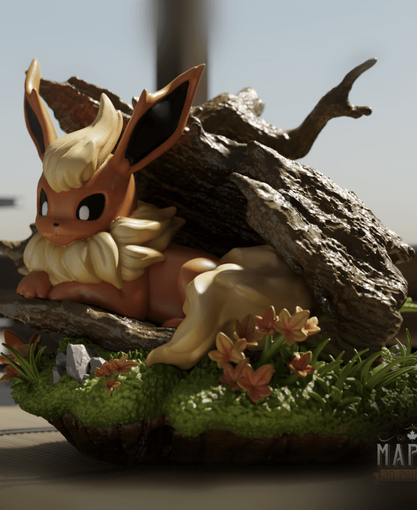 Flareon Diorama 3d model