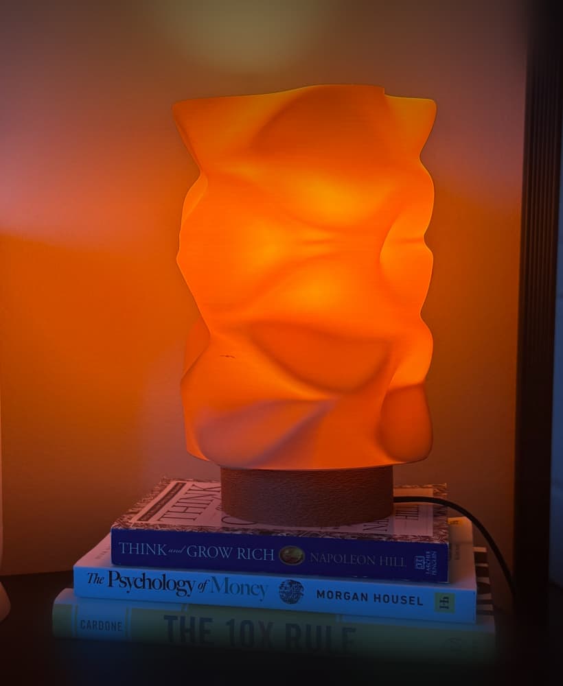 Abstract Crumpled Lamp - Unique Modern Desk Lamp 3d model