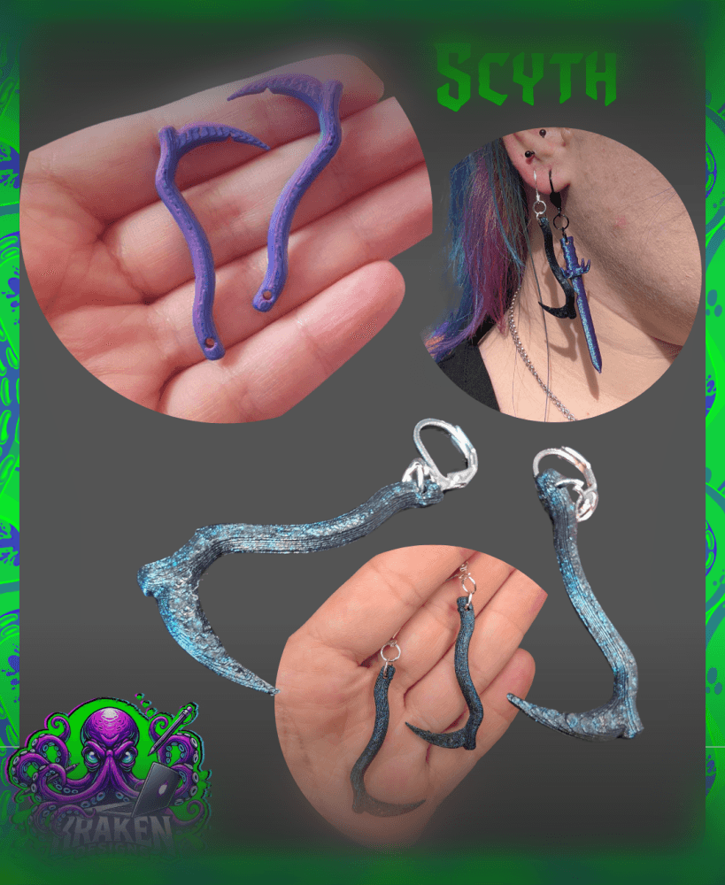 Scyth Earrings 3d model